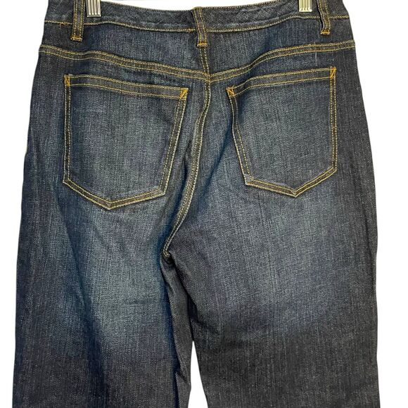 Talbots Straight Leg Jeans Floral Embroidered Women's 6 Petite Blue Denim Casual - Picture 5 of 9